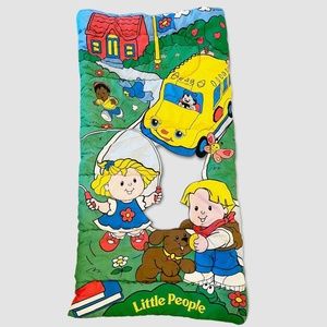 Vintage Fischer-Price Little People Sleeping Bag Reversible- Rare